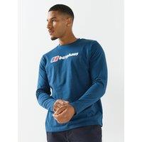 Berghaus Mens Big Logo Long Sleeve T-Shirt - Blue