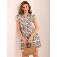 Mint Velvet Floral Print Mini Dress - Red