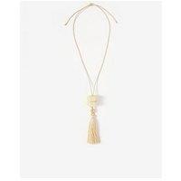 Mint Velvet Cream Resin Tassel Pendant