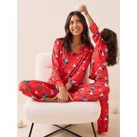 The Very Collection Womens Disney Minnie Mouse Mini Me Christmas Revere Pyjama
