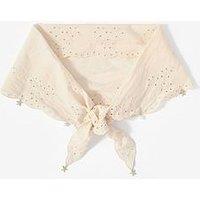 Mint Velvet Cream Charm Broderie Scarf