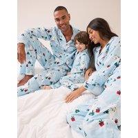 The Very Collection Mens The Snowman Family Christmas Revere Pyjama