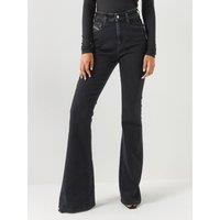 Diesel Women'S 1973 High Waist Slim Bootcut Jeans - Black