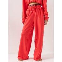 Diesel Leslie D-Pop Logo Waistband Track Pants - Red