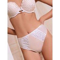 Lipsy Embroidered High Waist Briefs - White