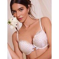 Lipsy Embroidered Triple Boost Bra - White