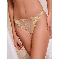 Lipsy Embroidered Thong - Yellow