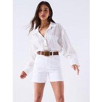 The Very Collection Bermuda Denim Shorts - White