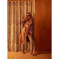 River Island Ri X Olivia Attwood Deer Print Duster Coat - Brown
