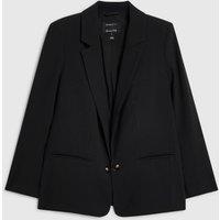 River Island Petite Crepe Notch Lapel Blazer - Black