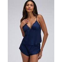 Boux Avenue Kaya Satin Cami Set - Navy