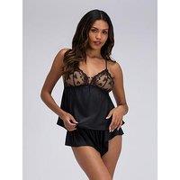 Boux Avenue Vixen Satin Cami Set - Black