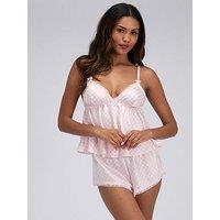Boux Avenue Gingham Satin Cami Set - Pink Mix