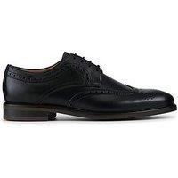 Jones Bootmaker Longwood Lace Up Shoes - Black Leather