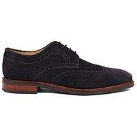 Jones Bootmaker Longwood Lace Up Shoes - Navy Suede