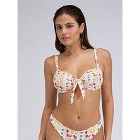 Boux Avenue Positano Balconette Bikini Top - Ivory Mix