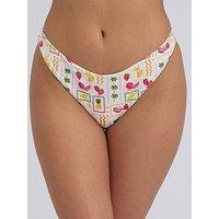 Boux Avenue Positano Bikini Brief - Ivory Mix