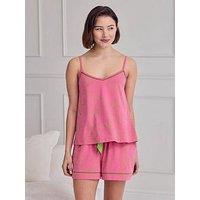 Chelsea Peers Chelsea Peers Cotton Fiesta Graphic Print Cami Short Pyjama Set - Pink