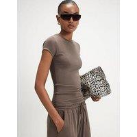 River Island Short Sleeve Soft Touch Baby T-Shirt - Brown