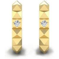 Kleora Kleora Pyramid Modern Electrum Diamond Pyramid Hoop Earrings