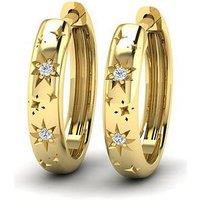 Kleora Kleora Aurora Modern Electrum Diamond Star Burst Hoop Earrings