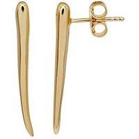 The Edit Hs Edit 18Ct Yellow Gold Plated Abstract Bar Drop Stud Earrings