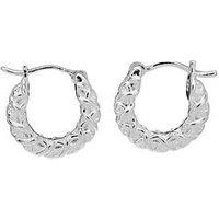 The Edit Hs Edit Chains Sterling Silver Chunky Textured Hoop Earrings