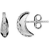 The Edit Hs Edit Teardrop Sterling Silver & Cubic Zirconia Chunky Drop Stud Earrings