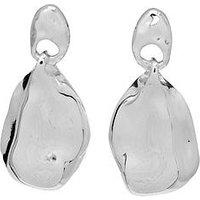 The Edit Hs Edit Molten Sterling Silver Moulded Pebble Drop Earrings