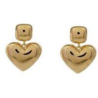 The Edit Hs Edit Hearts 18Ct Yellow Gold Plated Bubble Heart Drop Earrings