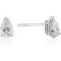 Harriet Harriet 9Ct White Gold 0.50Ct Lab-Grown Diamond Pear Stud Earrings