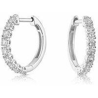 Harriet Harriet Sterling Silver 0.50Ct Lab-Grown Diamond Round Hoop Earrings