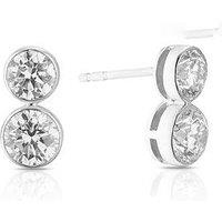 Harriet Harriet Sterling Silver 1Ct Lab-Grown Diamond Graduated Dew Drop Stud Earrings