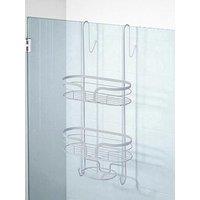 Showerdrape Dante 2 Tier Shower Caddy With Soap Basket White