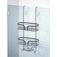 Showerdrape Dante 2 Tier Shower Caddy With Soap Basket Grey