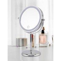 Showerdrape Iris 5X Magnifying Chrome Makeup Vanity Mirror With Led Light