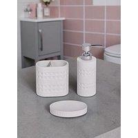 Showerdrape Maison White Set Of 3 - Sd, Tbh, Lsd