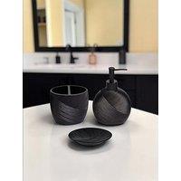 Showerdrape Ripple Black Set Of 3 - Sd, Tbh, Lsd