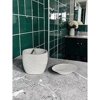 Showerdrape Ripple White Set Of 2 - Sd, Tbh