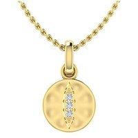 Kleora Iris Modern Electrum Diamond Cats Eye Circle Pendant - Gold