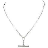The Edit Hs T-Bar Sterling Medium T-Bar Necklace - Silver