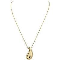 The Edit Hs Edit Teardrop 18Ct Yellow Gold Plated Large Teardrop Pendant Necklace