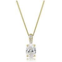 Harriet Harriet 9Ct Yellow Gold 0.50Ct Lab-Grown Diamond Oval Pendant Necklace