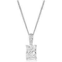 Harriet 9Ct White Gold 0.50Ct Lab-Grown Diamond Baguette Pendant Necklace