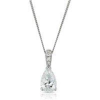 Harriet 9Ct White Gold 0.50Ct Lab-Grown Diamond Pear Pendant Necklace