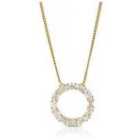 Harriet Harriet Sterling Silver & 18Ct Yellow Gold Plated Vermeil 0.50Ct Lab-Grown Diamond Round & Oval Open Circle Pendant