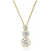 Harriet Harriet Sterling Silver & 18Ct Yellow Gold Plated Vermeil 1Ct Lab-Grown Diamond Graduate Dew Drop Pendant Necklace