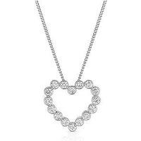 Harriet Harriet Sterling Silver 0.50Ct Lab-Grown Diamond Heart Pendant Necklace