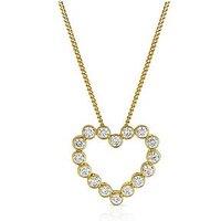 Harriet Sterling Silver & 18Ct Yellow Gold Plated Vermeil 0.50Ct Lab-Grown Diamond Heart Pendant Necklace