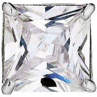 H. Samuel 9Ct White Gold Cubic Zirconia Single Stud Earring - Silver